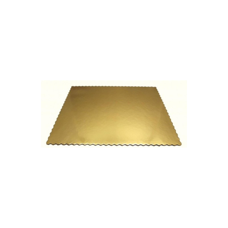 Podkładka prostokątna złota pod tort 40x60 cm karbowana GRUBA