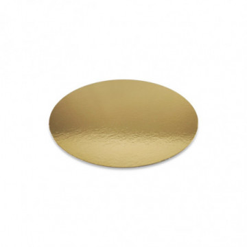 Podkładka okrągła złota pod tort FI 20 cm karbowana GRUBA