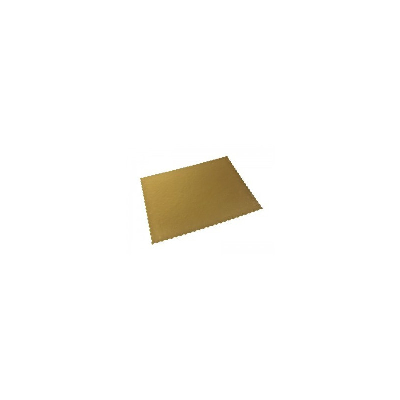 Podkładka prostokątna złota pod tort 30x40 cm karbowana GRUBA